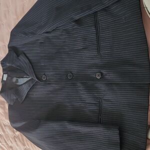 Boys black pinstripe suit jacket blazer